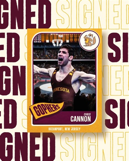 🗣 Boom! 2x All-American Chris Cannon is joining the #Gophers for the 2025-26 season! Story: https://z.umn.edu/ahrb | Minnesota Wrestling