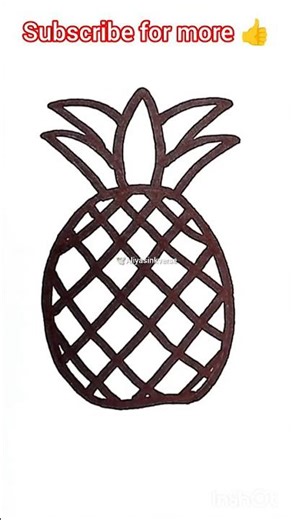 How to Draw a Pineapple in 30 Seconds! 🎨 #shorts #drawing #easydrawing #youtubeshorts