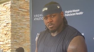 Jarran Reed tells (some of) how he put top rookie Grey Zabel on the ground in Seahawks camp pass-rush drill