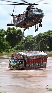 "Giant Helicopter Rescues Submerged Truck from Flooded River!" | Crisis Zone