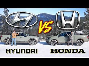 This Was CLOSE - Honda Ridgeline vs Hyundai Santa Cruz Snowy Off-Road Battle