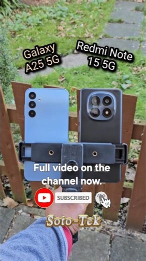 Redmi Note 15 5G (Global) vs Galaxy A25 camera test.