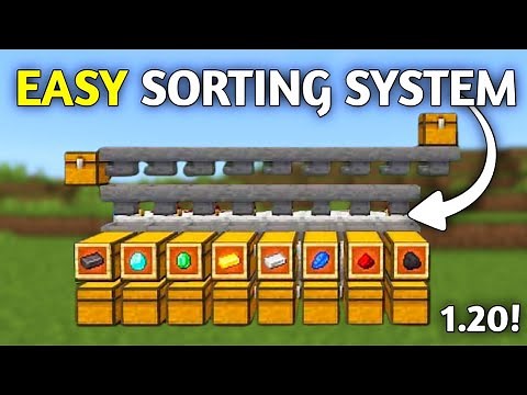 EASY Automatic Sorting System Minecraft 1.20