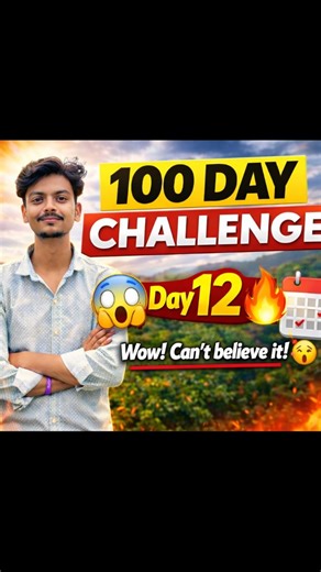 GROW WITH GOALS 😎 on Instagram: "Day 12/100 🚀 100 Din • 100K Subscribers . . . . . . . #foryou #motivatinodaily #startnew #instgram #mindsetgrow #viralreels #explorepage✨"