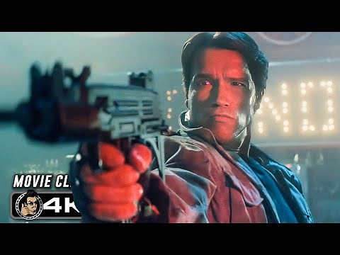 THE TERMINATOR - Tech Noir Shootout (1984) 4K Clip