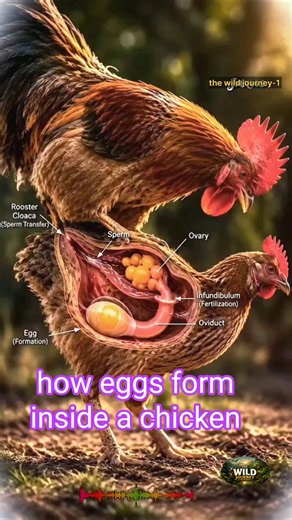 How Does an Egg Develop Inside a Chicken? 🐔🥚 | Amazing Egg Formation#shorts