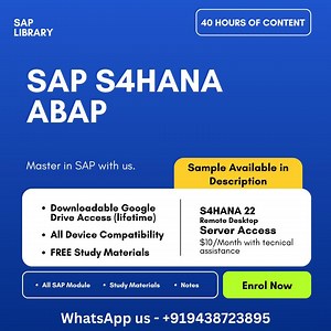 SAP S4HANA ABAP Self Paced Videos & Study Materials - Etsy Australia
