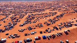 A Libyan city is formed up in the heart of the desert and lives for only five days a year. It’s Rally Te Te Weddan, where thousands of people gather to enjoy the spectacular atmosphere. Video by Sanad Alahlafi. | The Libya Observer
