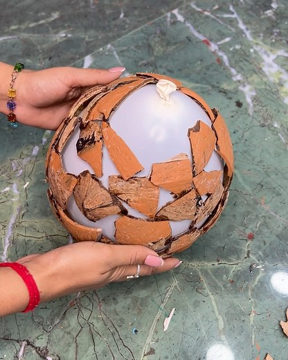 Ballon and coconut shell reusing idea _ Lantern Diwali light #coconutshellcraft #diwalicraft #crafts | Deep's CRAFT