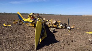 Crop-duster hit ground ‘nose-first and flipped over’