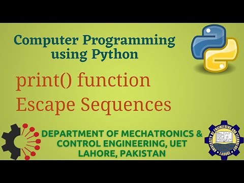 [Python Programming Basics to Advanced] : print() and Escape Sequence | Lab 01