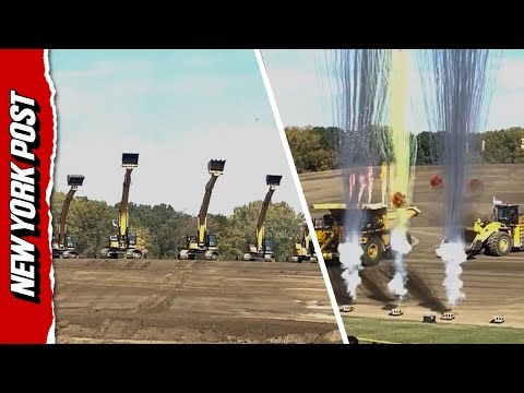 Caterpillar Marks 100 Years With Celebratory Synchronized Machine Show
