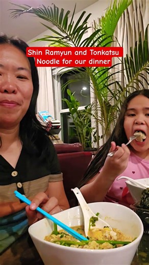 What Do We Have for Dinner? It's Simple Shin Ramyun and Tonkatsu Noodle #dinner #pamilyarodriguez