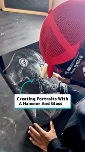 I create beautiful portraits using glass and a hammer! 🔨😍 | Craft Factory