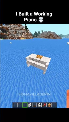 Working Piano in Minecraft 🎹 #shorts #minecraft