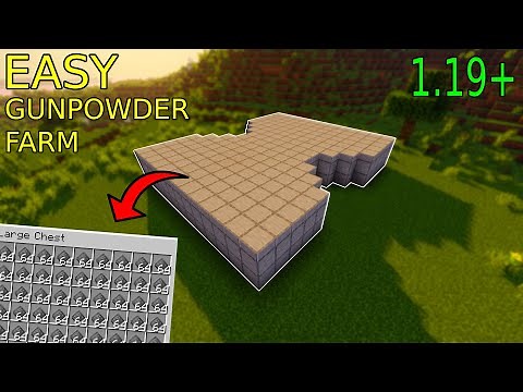 Easy Gunpowder Farm In Minecraft 1.19+ (java)