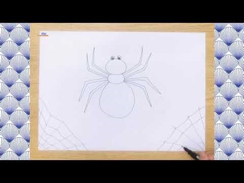 Cách vẽ con nhện đơn giản dễ nhất | Vẽ con nhện Hallowen | Vẽ con nhện dễ nhất | Vẽ con nhện