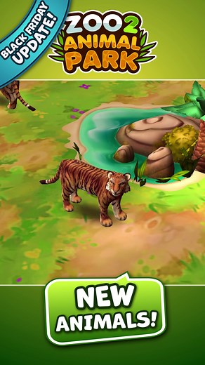 🌿🐒 The Rainforest Park has arrived in Zoo 2: Animal Park! The new region went live yesterday, bringing a whole variety of exciting jungle animals into your zoo. From colorful birds to mysterious rainforest species, there’s so much to explore and discover. Have you already checked out the new arrivals? ✨ Tell us which jungle animal is your favorite! | Zoo 2: Animal Park