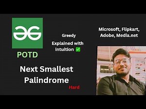 Next Smallest Palindrome | GFG POTD