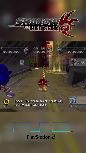 Shadow the Hedgehog Playstation 2 is a 2005 platform game developed by Sega Studios USA and published by Sega. It is a spinoff from the Sonic the Hedgehog series starring the character Shadow. It follows the amnesiac Shadow’s attempts to learn about his past during an alien invasion. Gameplay is similar to previous Sonic games, featuring fast-paced platforming and ring collecting, but introduces third-person shooter and nonlinear elements. Shadow uses a variety of weapons to defeat enemies and c