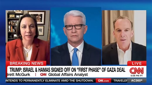 "A momentous day": Former Deputy Director of National Intelligence Beth Sanner and former Middle East & North Africa Coordinator for the National Security Council Brett McGurk weigh in what comes next as the first phase of the Gaza peace plan is set to begin | Anderson Cooper 360