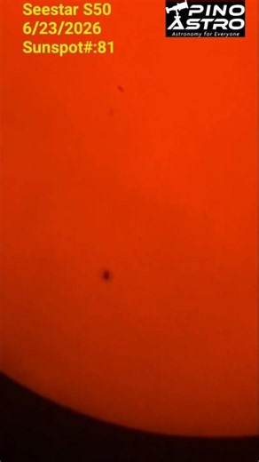 Sun, June 23, 2026- Telescope: Seestar S50 #PinoAstro