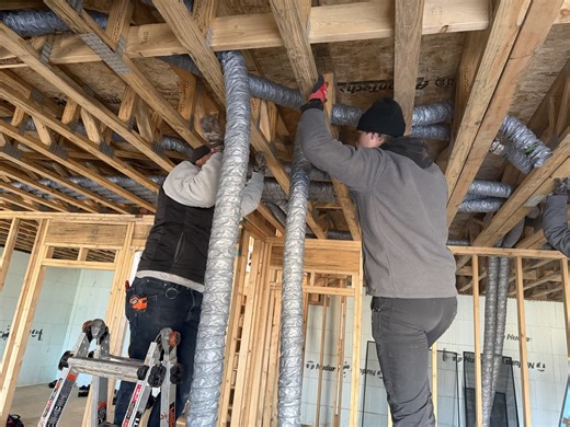 This custom home is getting a Rheia duct system, and it’s a game-changer in residential HVAC. Rheia isn’t just ductwork—it’s airflow science. Every room is engineered for precise comfort, quieter operation, and balanced temperatures from floor to ceiling. No hot spots. No cold corners. No “one room never feels right.” This is what happens when advanced design, building science, and craftsmanship come together: • Room-by-room airflow engineered for comfort • Cleaner installs with less bulk and be