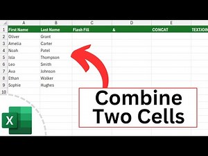 How to Combine Two Cells in Excel