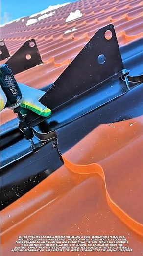 Smart Roof Vent Installation on Metal Roofing | Improve House Ventilation System.