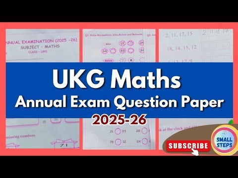 LKG Maths Annual Exam Question Paper 2025-26 | Full Paper | LKG Maths Practice | Kindergarten Maths