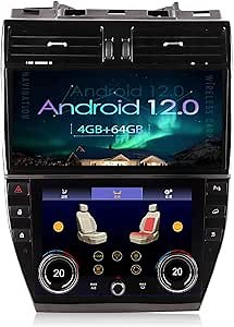 ZWNAV 12.3 inch Android 12 Car Stereo for Land Rover Freelander 2,64GB ROM, Plus AC Panel, IPS Touch Screen, Car GPS Navigation Head Unit, Radio, Bluetooth, WiFi