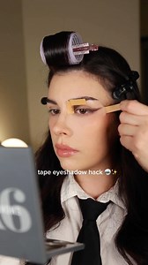 tape eyeshadow hack 🪩✨😍 inspo: @lenkalul product details: @hauslabs foundation @anastasiabeverlyhills bronzer @morphebrushes @ipsy smoke & shadow palette @cristalcosmetics kisses glitter eyeshadow @bareminerals mascara @onesize cheek clapper #makeup #makeuptutorial #beautyhacks #makeupinspo #hacks #tips #eyelinertutorial | Priscilla Grihim