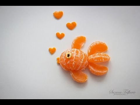 Fruit Art - Making Tangerine Fish and Turtle