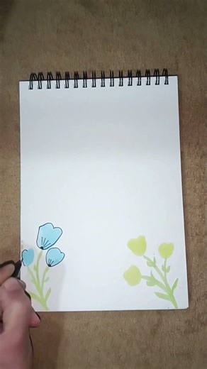 Simple Floral Border Art | Easy & Aesthetic Page Decoration 🌿🎨