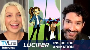 17K views · 695 reactions | Lucifer stars Tom Ellis and Lauren German discuss making the final season's animated episode and that...unusual chin. Spoilers ahead. | TVLine | Facebook