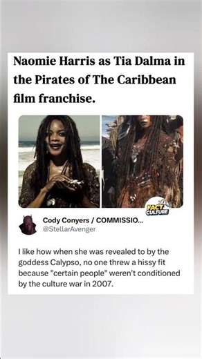 An iconic performance from a simpler time. 🏴‍☠️🌊 #PiratesOfTheCaribbean #NaomieHarris #TiaDalma