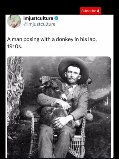 “Rock a Bye Baby” Adorable 1910s Photo Shows Man Cradling a Donkey Like an Infant #shorts