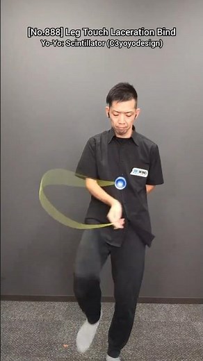 [No.888]🪀Today's Yo-Yo Trick & Tutorial: Leg Touch Laceration Bind #yoyo #yoyotricks #tutuorial