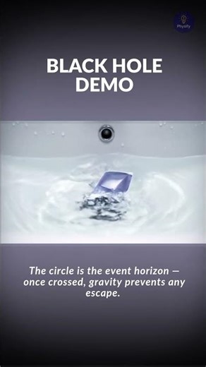 Event Horizon Explained — Black Hole Analogy with Paper Boat #scienceshorts