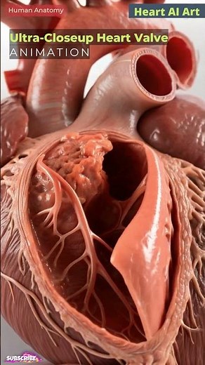 Ultra-Closeup Heart Valve Animation | Cardiac Anatomy | Heart AI Art | 10