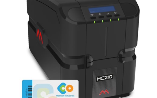 玛迪卡Matica Mc210证卡打印机 pvc胸牌义齿线缆吊牌IC门禁卡会员卡制卡机