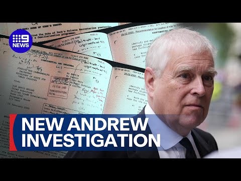 Police issue fresh update on investigation into Andrew Mountbatten-Windsor | 9 News Australia
