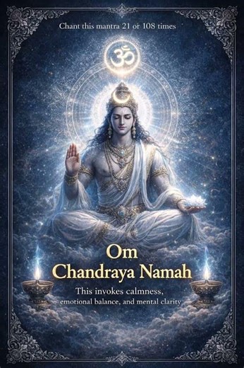 Om Chandraya Namah 🌙 Powerful Moon Mantra for Peace & Clarity #trending #viral #bhakti