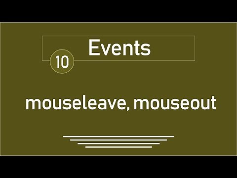 10 - ( jQuery Tutorial ) Events: mouseout, mouseleave