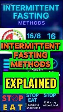 Intermittent Fasting Explained in 30 Seconds 😱 | 16:8 vs 5:2 vs Eat-Stop-Eat! #intermittentfasting