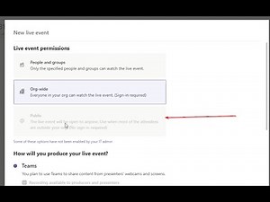 How to enable public event streaming in Microsoft Teams Live Events