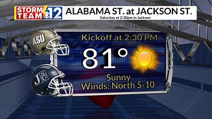 17K views · 31 reactions | Great weather for JSU's Homecoming Saturday. Expect temps in the lower to mid 80s & sunshine at the 2:30pm kickoff. Temps will fall back into the upper 70s by the end of the game. Wear a hat & sunglasses if you're going to the game! wjtv.com/weather?utm_medium=social&utm_source=facebook_WJTV_12_News | WJTV 12 News | Facebook