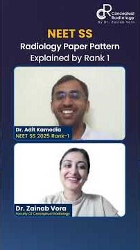 NEET SS Radiology Paper Pattern Explained by Rank-1