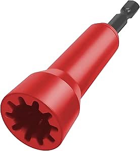Wire Twister Tool for Drill, Compatible with Wire Nut Twister, Electrical Wire Twister, Wire Twisting Tool with 1/4" Chuck, Enhanced Wiring Efficiency (Red, 1 PCS)