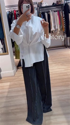 A.STORY showroom женской одежды on Instagram: "🤍NEW collection Рубашка, размер 46-50, 22500 KZT Палаццо размер 48, 67500, со скидкой 54000 KZT, производство Турции Внимание❗️Наши фото и видео защищены авторским правом, любое использование наших фото и видео на других аккаунтах в качестве рекламы ЗАПРЕЩЕНО!!! @a_story.almaty Большой выбор стильной женской одежды из натуральных тканей в новом шоуруме A.STORY по адресу: ул Егизбаева 3 корпус 5, чуть выше Сатпаева в ЖК Алапарк 2 👌🏼Только в нашем 